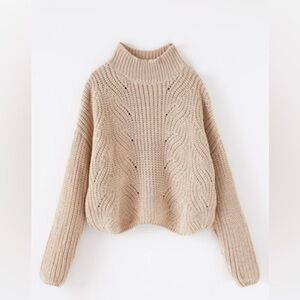Rag Poets by Z Supply Cropped Cable Sweater